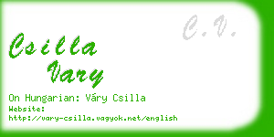 csilla vary business card