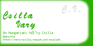 csilla vary business card